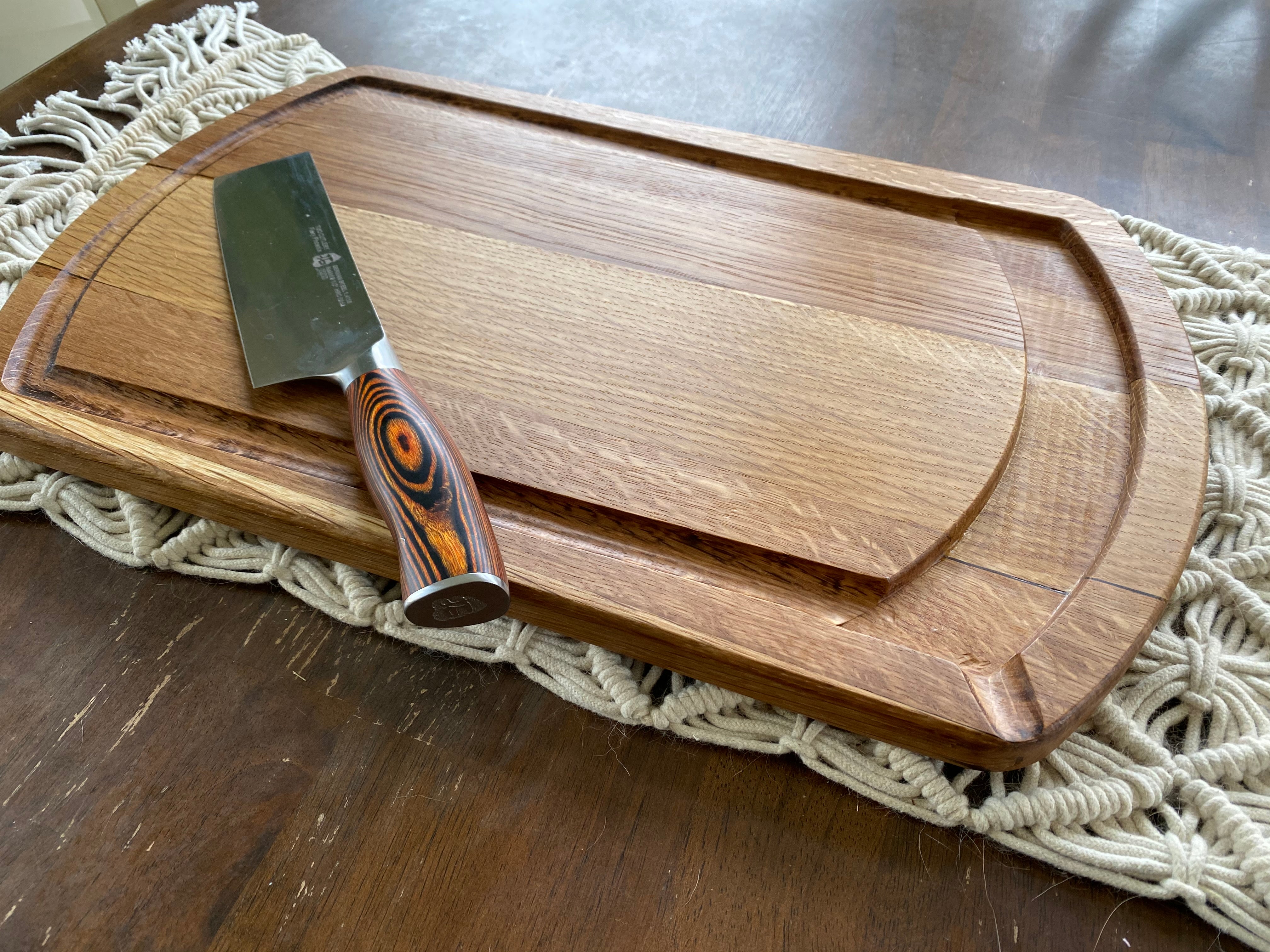 Bourbon Barrel Serving Board with Handle