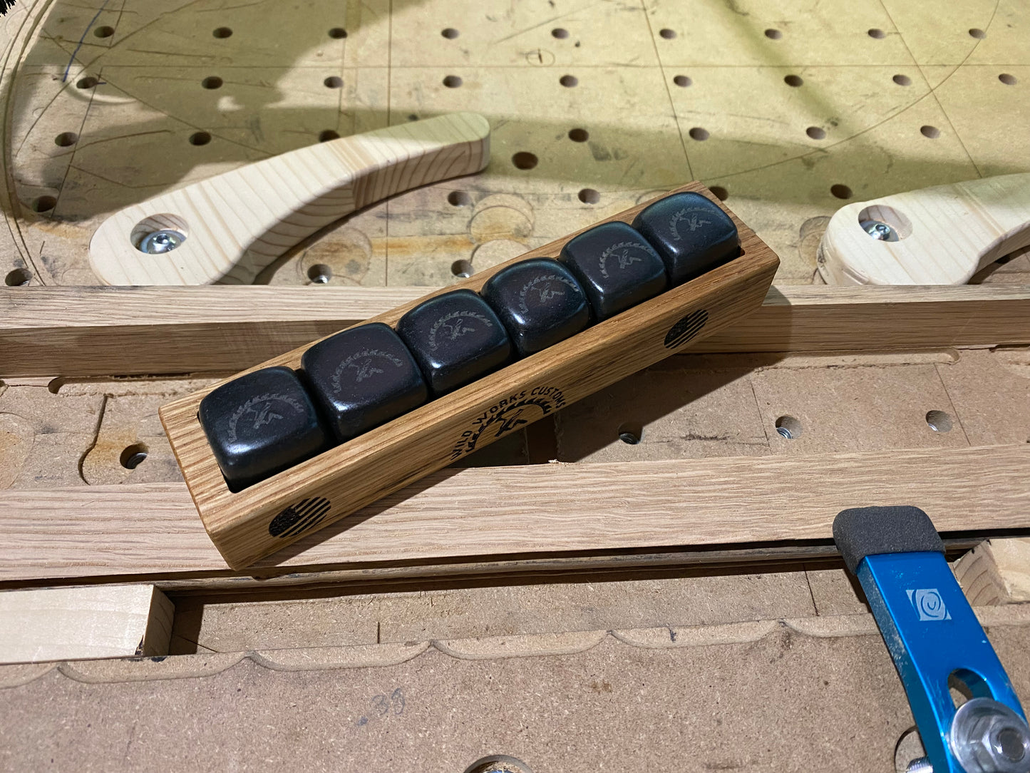 Whiskey Stone Tray With Stones